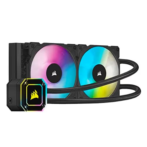 Corsair iCUE H100i ELITE CAPELLIX Water 75 CFM 240mm Black image
