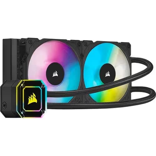 Corsair iCUE H100i ELITE CAPELLIX Water 75 CFM 240mm Black image