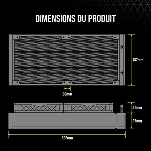 Corsair iCUE H115i ELITE CAPELLIX Water 280mm 97 CFM Black image