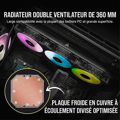 Corsair iCUE H150i ELITE CAPELLIX Water 360mm Black image