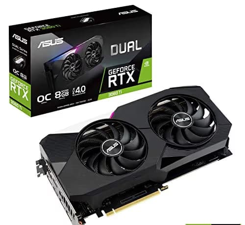 Asus DUAL OC GeForce RTX 3060 Ti 8GB GDDR6 Black / Silver main image