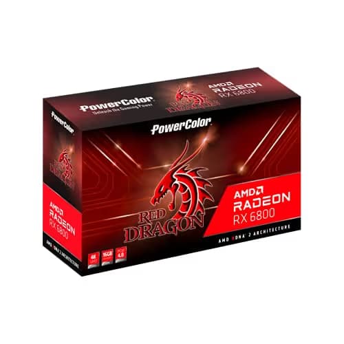 AMD Radeon RX 6800 Red Dragon Overclocked Triple-Fan 16GB GDDR6 PCIe 4.0 Graphics Card image