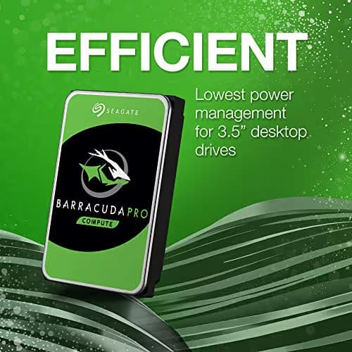 Seagate Barracuda Pro 14TB Internal Hard Drive Performance HDD – 3.5 Inch SATA 6 Gb/s 7200 RPM 256MB Cache for Computer Desktop PC, Data Recovery (ST14000DM001) image