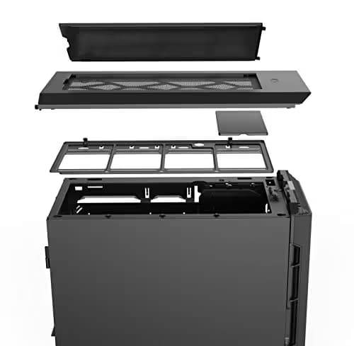 Phanteks (PH-EC600PSC_BK01) Eclipse P600S Hybrid Silent and Performance ATX Chassis - Fabric Filter, Dual System Support, PWM hub, Sound dampening Panels Closed Panels, Black image