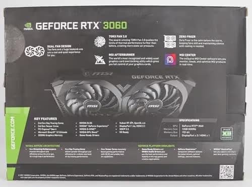 MSI GeForce RTX 3060 VENTUS 2X 12GB OC image