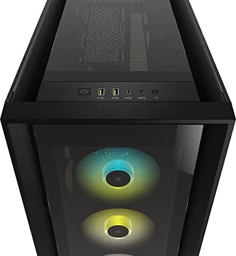 Corsair iCUE 5000X RGB ATX Mid Tower Black Tempered Glass Side Panel image