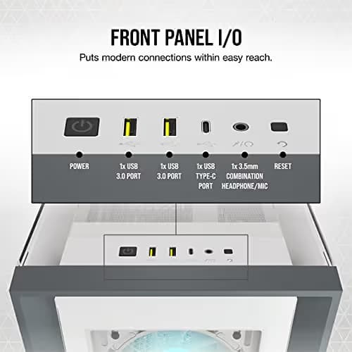 Corsair iCUE 5000X RGB ATX Mid Tower White / Gray Tempered Glass image