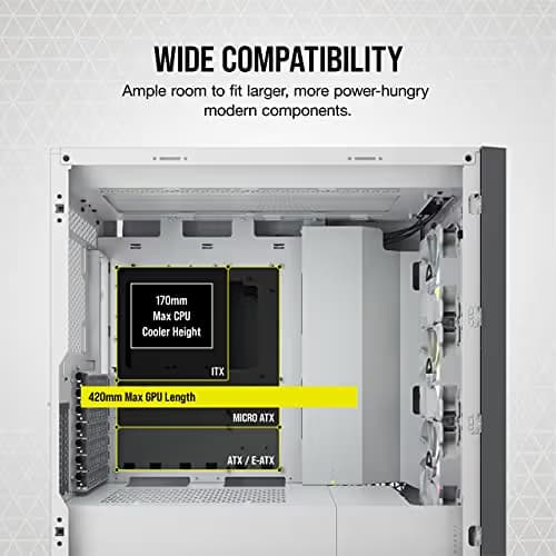 Corsair iCUE 5000X RGB ATX Mid Tower White / Gray Tempered Glass image
