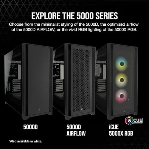 Corsair 5000D AIRFLOW ATX Mid Tower Black with Tempered Glass Side Panel image
