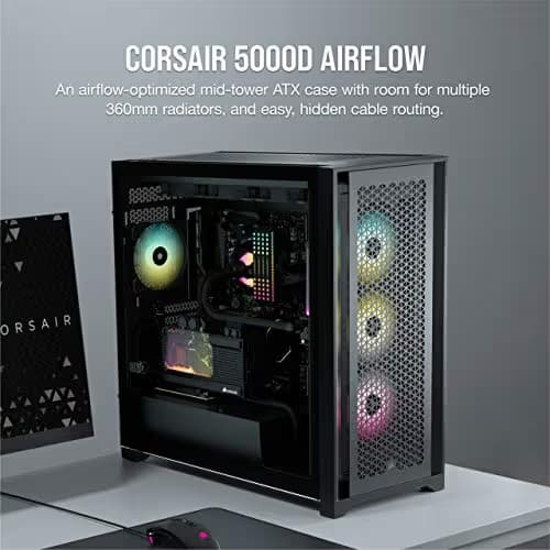 Corsair 5000D AIRFLOW ATX Mid Tower Black with Tempered Glass Side Panel image