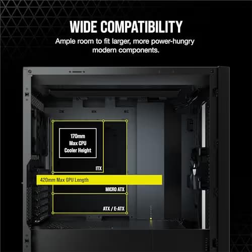 Corsair 5000D AIRFLOW ATX Mid Tower Black with Tempered Glass Side Panel image