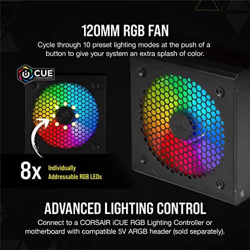 CORSAIR CX-F RGB Series CX550F RGB 550W 80 PLUS Bronze Fully Modular ATX Power Supply image