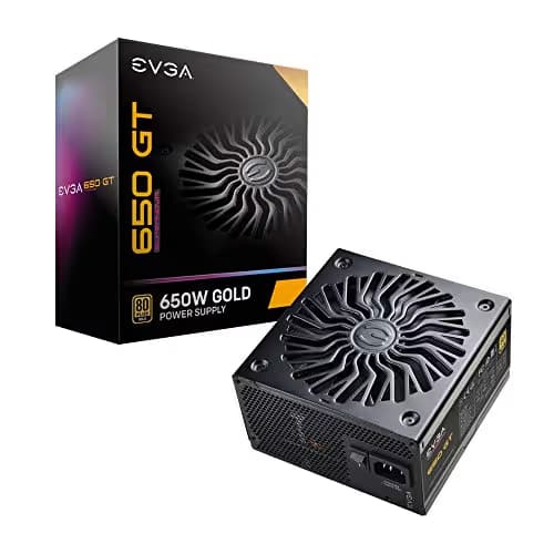 EVGA SuperNOVA 650 GT, 80 Plus Gold 650W, Fully Modular, Auto Eco Mode with FDB Fan, 7 Year Warranty, Includes Power ON Self Tester, Compact 150mm Size, Power Supply main image