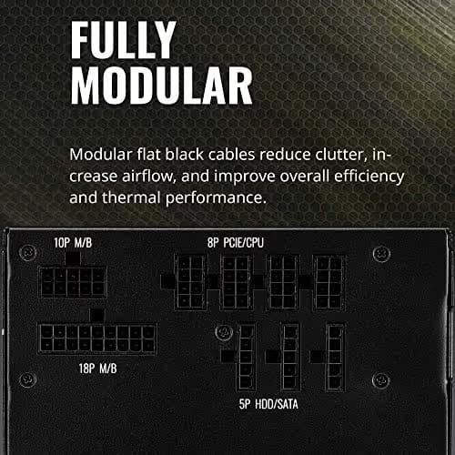 Cooler Master MWE Gold 650 V2 Fully Modular, 650W, 80+ Gold Efficiency, 2 EPS Connectors, 120mm HDB Fan, Semi-fanless Operation, 5 Year Warranty image