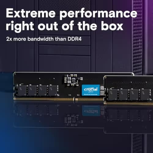 Crucial CT8G48C40U5 Black DDR5-4800 CL40 8GB (1x8GB) image