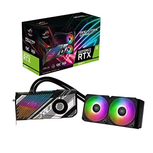ASUS NVIDIA GeForce RTX 3090 Ti ROG Strix LC Overclocked Liquid Cooled 24GB GDDR6X PCIe 4.0 Graphics Card main image