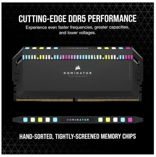 Corsair Dominator Platinum RGB Black / Silver DDR5-5200 CL40 32GB (2x16GB) image