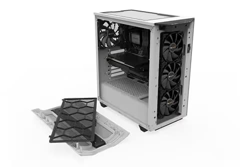 be quiet! Pure Base 500DX ATX Mid Tower White with Tempered Glass Side Panel and USB 3.2 Gen 2 Type-C / USB 3.2 Gen 1 Type-A image
