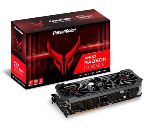 PowerColor RED DEVIL Radeon RX 6950 XT 16GB GDDR6 PCI Express 4.0 ATX Video Card AXRX 6950XT 16GBD6-3DHE/OC image
