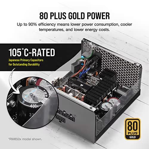Corsair RM1000x (2021) 1000W 80+ Gold Certified Fully Modular ATX image