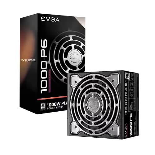 EVGA SuperNOVA Black / Silver 1000 P6 1000W Fully Modular 80+ Platinum Certified ATX image