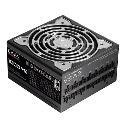 EVGA SuperNOVA Black / Silver 1000 P6 1000W Fully Modular 80+ Platinum Certified ATX image