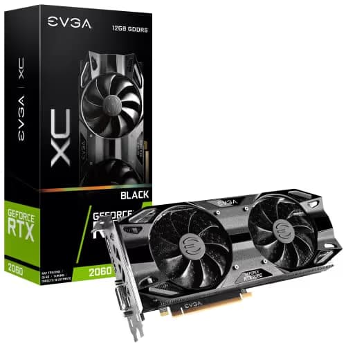 EVGA XC BLACK GeForce RTX 2060 12GB GDDR6 PCI Express 3.0 Video Cards 12G-P4-2261-KR main image