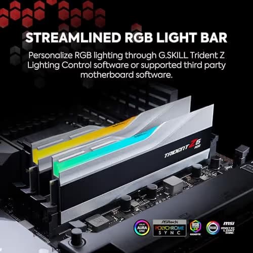 G.Skill Trident Z5 RGB White / Black DDR5-6000 CL36 32GB (2x16GB) image