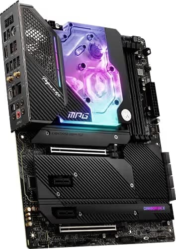 MSI MPG X570S CARBON EK X Gaming Motherboard (ATX, AMD, Socket AM4. DDR4, PCIe 4, CFX, M.2 Slots, Wi-Fi 6E) image