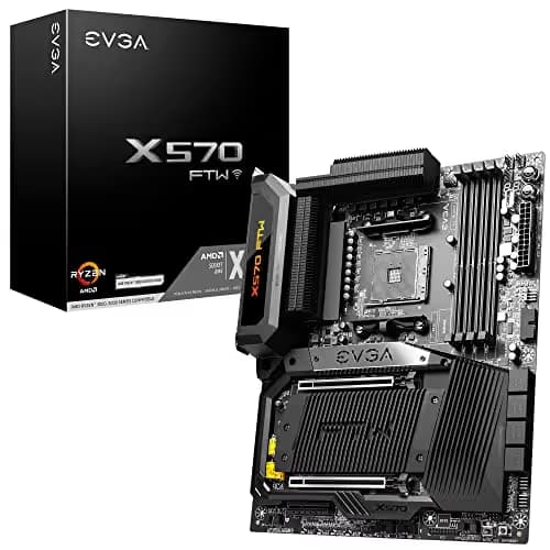 EVGA X570 FTW WIFI, 121-VR-A577-KR, AM4, AMD X570, PCIe Gen4, SATA 6Gb/s, Wi-Fi 6/BT5.2, USB 3.2 Gen2, M.2, ATX, AMD Motherboard main image