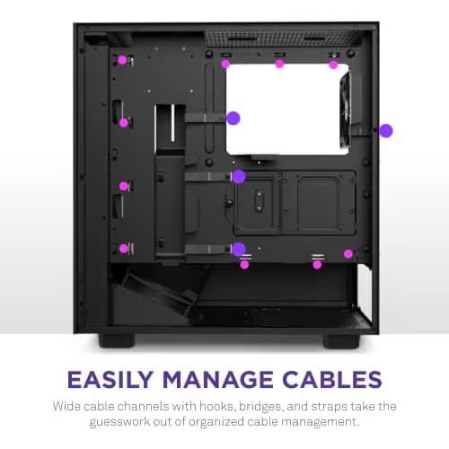 NZXT H5 Flow (2022) ATX Mid Tower Black with Tempered Glass Side Panel and USB 3.2 Gen 2x2 Type-C, USB 3.2 Gen 1 Type-A image