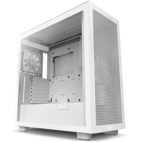 NZXT H7 Flow (2022) ATX Mid Tower White Tempered Glass Side Panel main image