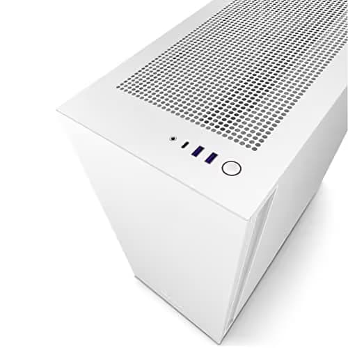 NZXT H7 - CM-H71BW-01 - ATX Mid Tower PC Gaming Case - Front I/O USB Type-C Port - Quick-Release Tempered Glass Side Panel - White image