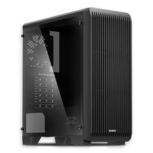 Zalman S2 ATX Mid Tower Black with Tempered Glass Side Panel and USB 3.2 Gen 1 Type-A, USB 2.0 Type-A main image