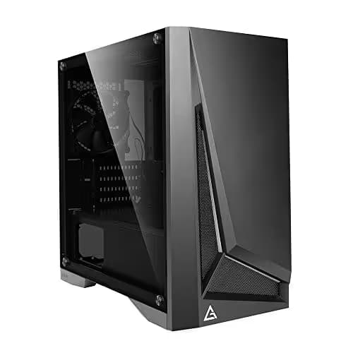 Antec Dapper Dark Phantom DP301M Black Steel / ARGB Lighting / Tempered Glass Side Panel Compact Micro-ATX Gaming Case image