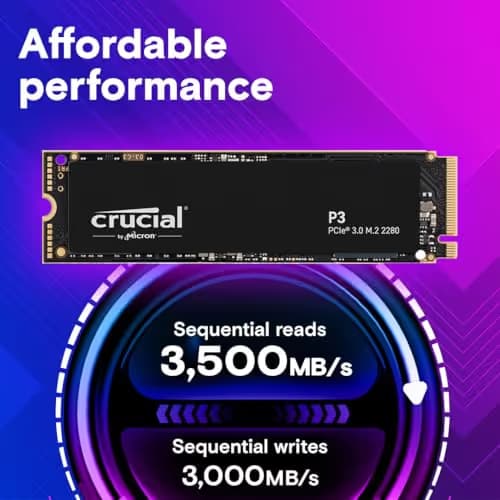 Crucial P3 4TB SSD M.2-2280 NVMe PCIe 3.0 X4 image