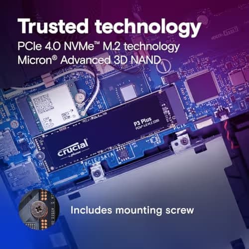 Crucial P3 Plus 4TB SSD M.2-2280 PCIe 4.0 X4 NVMe image