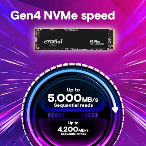 Crucial P3 Plus 500GB M.2 SSD PCIe 4.0 NVMe image