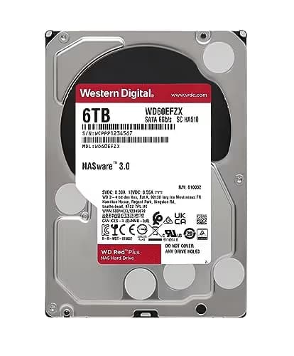 Western Digital Red Plus 6TB HDD 5640RPM 3.5" SATA image