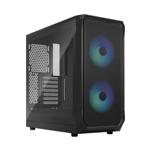 Fractal Design Focus 2 RGB ATX Mid Tower Black Tempered Glass Side Panel image