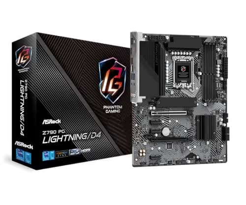 ASRock Z790 PG Lightning Intel LGA1700 (14th,13th,12th Gen) ATX Motherboard, 4 slots DDR5, PCIE 5.0 x16, Quad Hyper M.2 slots, 2.5Gb Lan, 7.1 Nahimic Audio, 14+1+1 Power Phase image