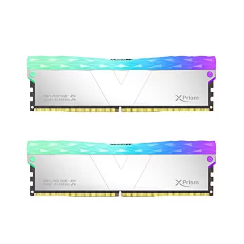 V-Color DDR5 Manta XPrism 32GB(16GBx2) 5600MHz 2Gx8 CL36 1.2V SK Hynix IC RGB Gaming Desktop Upgrade RAM Memory Module - White (TMXPL1656836WWK) main image