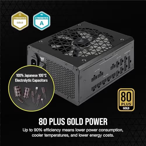 Corsair RM1000x SHIFT Side Interface 1000W Fully Modular 80+ Gold Certified image
