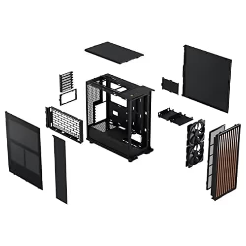 Fractal Design North ATX Mid Tower Charcoal Black with Mesh Side Panel and USB 3.2 Gen 2 Type-C, USB 3.2 Gen 1 Type-A image