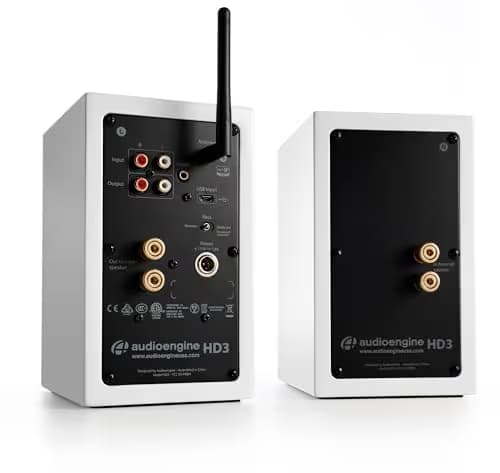 Audioengine HD3-WHT 2.0 Channel 60 W White / Black Speakers image