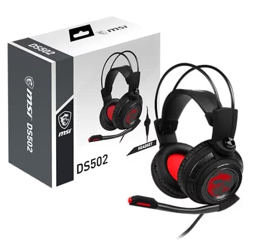 MSI DS502 Closed-Back Black / Red Headphones image