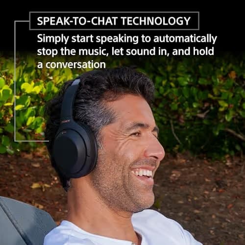 Sony WH1000XM4 Closed-Back Wireless Headphones Black image