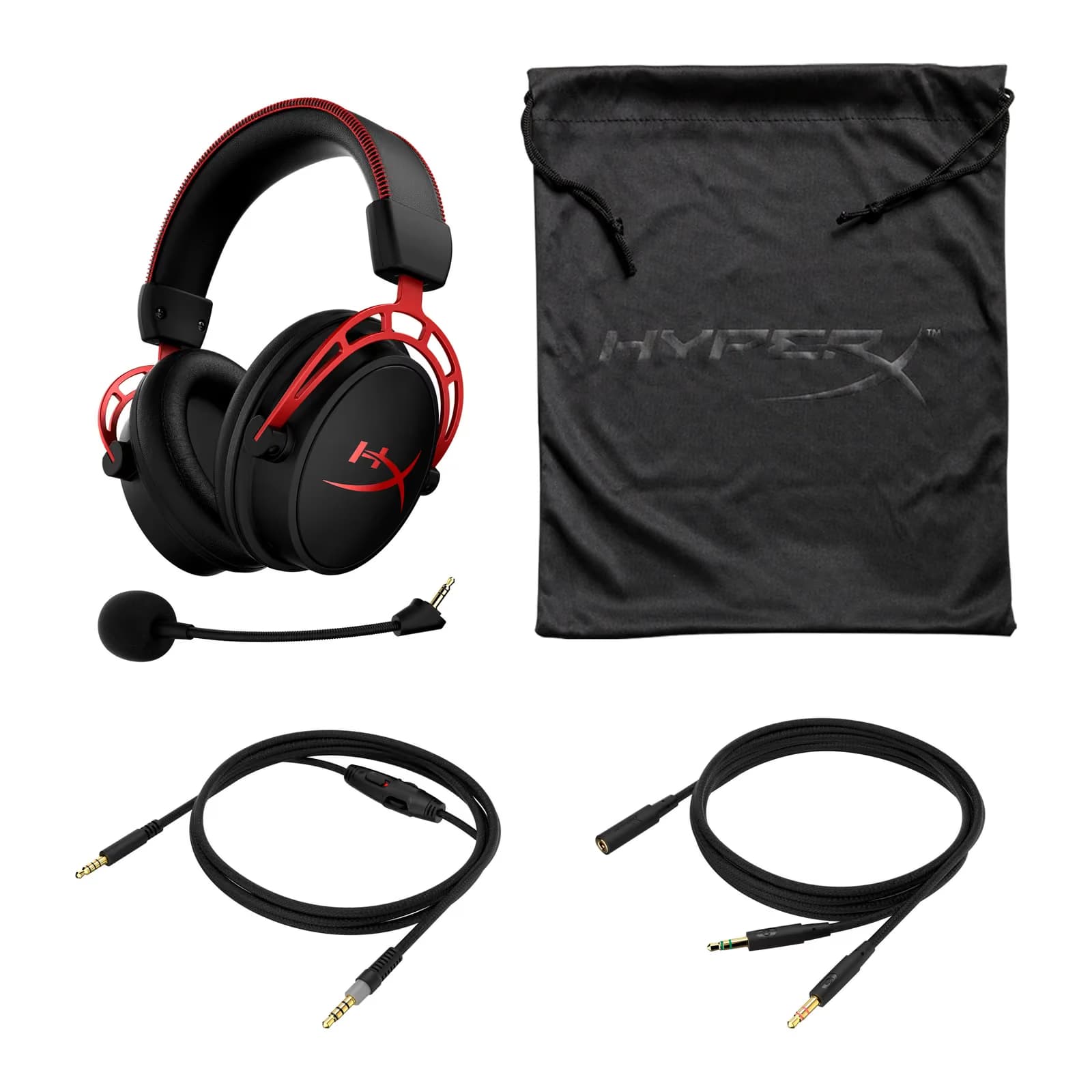 HyperX Cloud Alpha Wired Gaming Headset Black-Red image