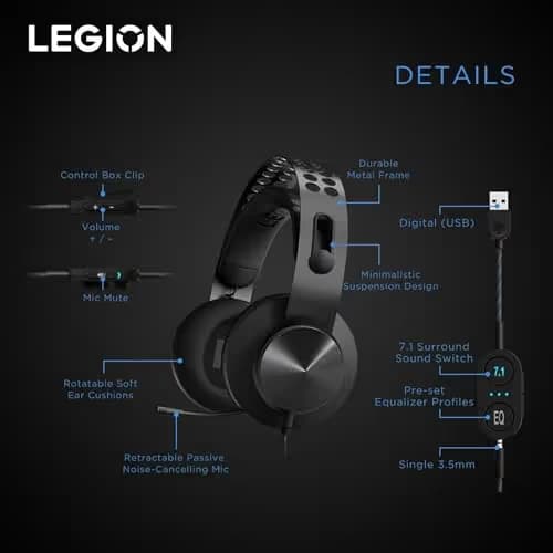Lenovo Legion H500 Pro 7.1 Channel Closed Gaming Headset image