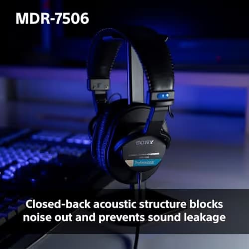 Sony MDR-7506 Closed Wired Headphones image